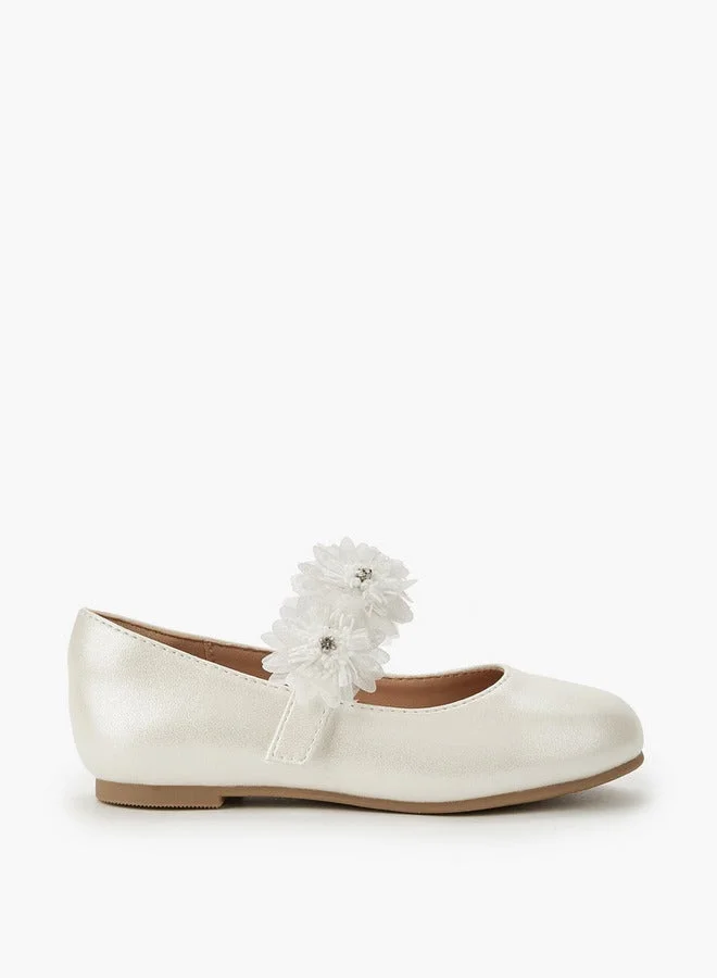 جونيورز حذاء باليرينا بنقوش زهور للبنات